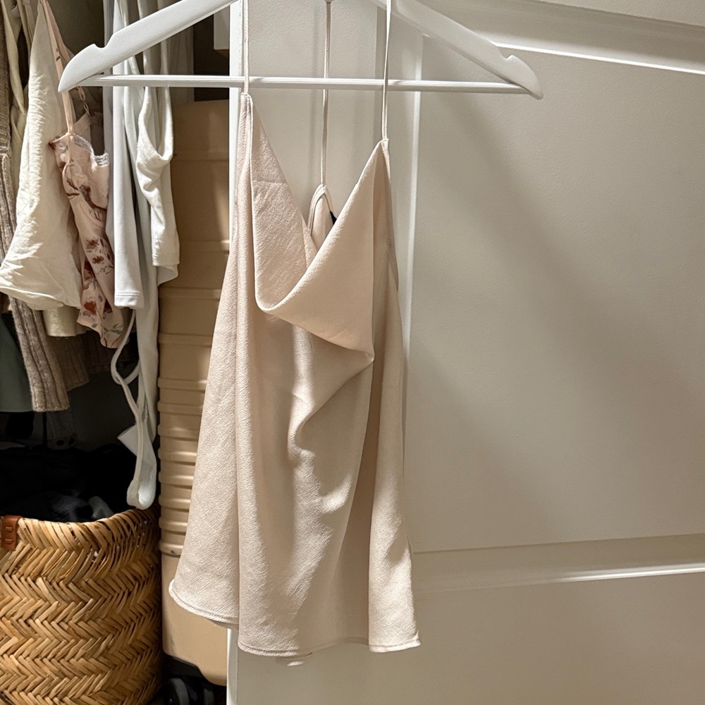 Express Cream Halter Blouse